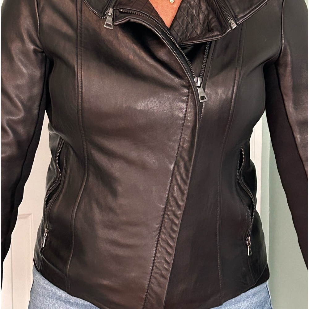 Sam Edelman black leather Moto jacket. Only worn 3 times.
